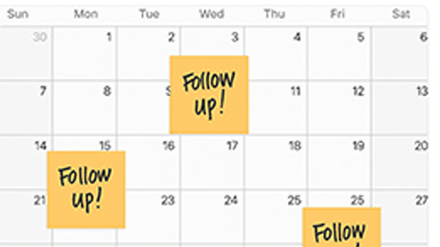 J7 — Calendrier & relance