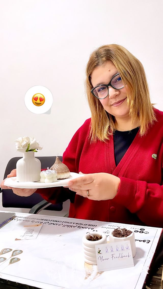 Bougie artisanale réalisée pendant la formation