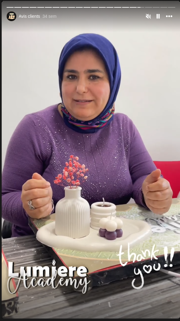 Bougie artisanale décorative